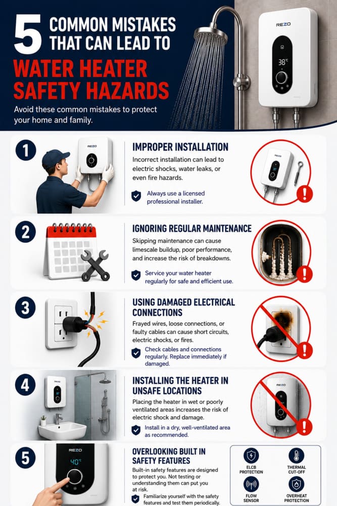 Mistakes that impact water heater safety hazards