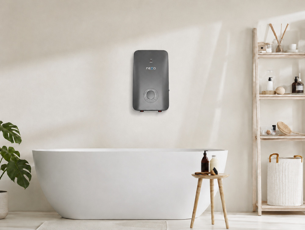 Placement of Rezo Group’s water heater in bathroom