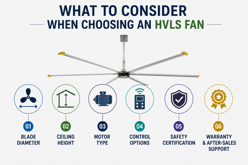 Factors for choosing HVLS fans