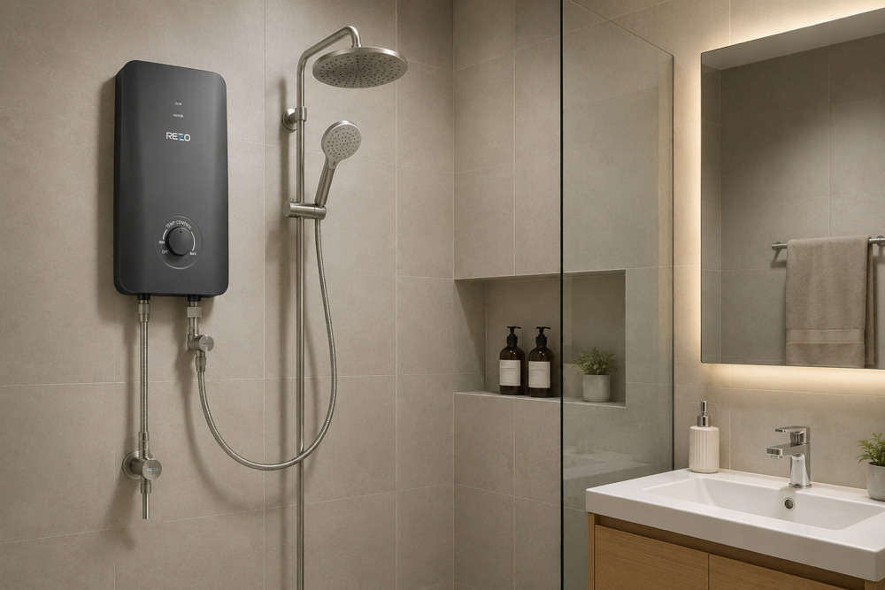 Rezo Group’s water heater in bathroom