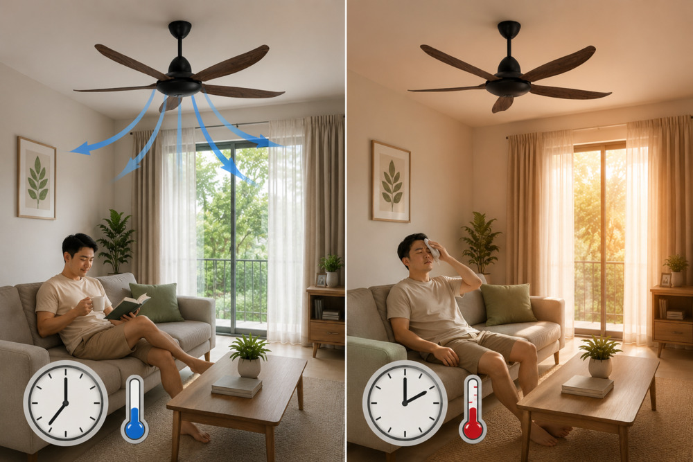 Run the fan for 15 to 20 minutes